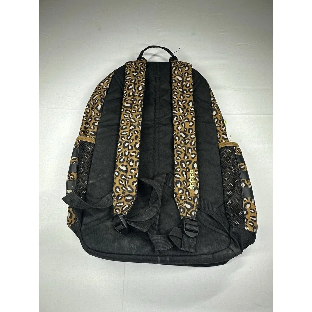 Adidas Classic 3 Stripes Cheetah Print Backpack Large School Travel Sports Bag